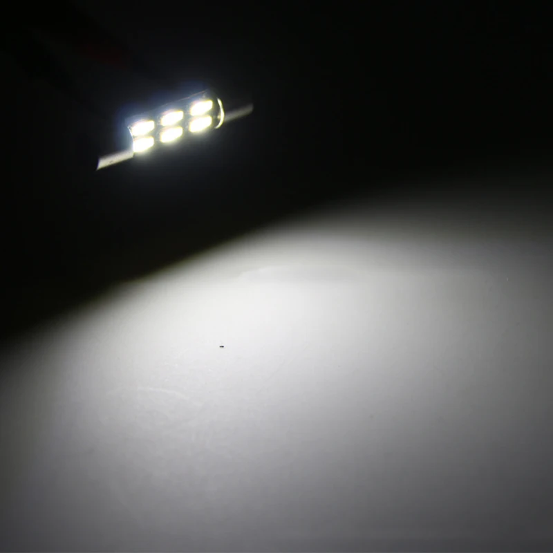 Автомобильный светодиодный t6 3 28/31 мм 4014 6 SMD белый 12 В солнцезащитный щиток для