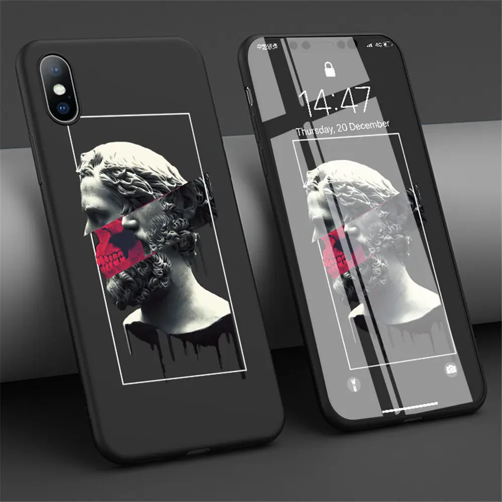 Чехол Ottwn Art с абстрактным рисунком статуи для iPhone 11 Pro Max 7 8 6 6s Plus 5 5S SE X XR XS Max мягкий чехол для телефона TPU задняя крышка Coque Capa