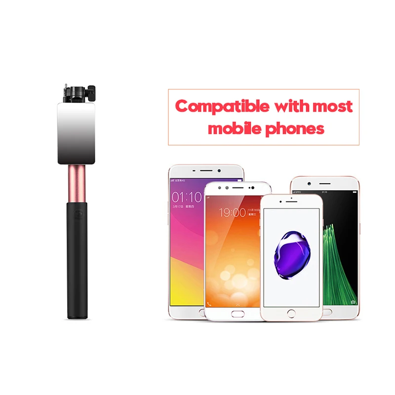 Зеркало селфи палка Штатив для iPhone 6 6s плюс 5 5S samsung Xiaomi 3 мм ручной телефонная с