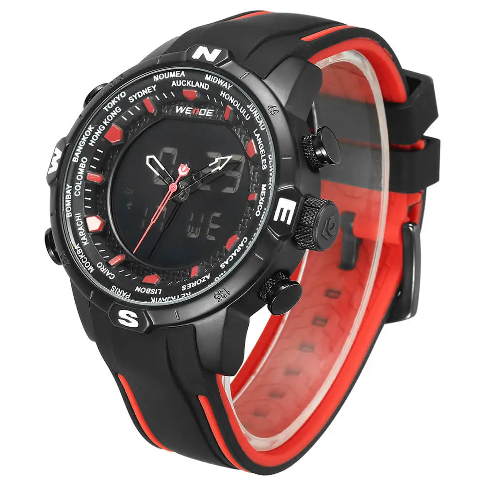 WEIDE оригинальный силиконовый ремешок цифровые водонепроницаемые Функциональные