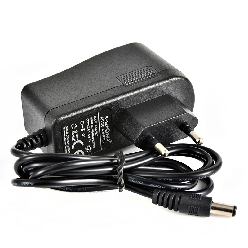 12v1a Новый AC 100 В-240 В конвертер Мощность адаптер DC 12 1A 1000ma Питание ЕС Plug 5.5 мм x 2.1