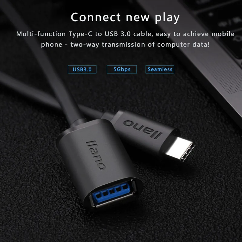 Llano USB 3 0 C OTG кабель мужчина к Женский Тип Кабель адаптер 5 Гбит/с синхронизации