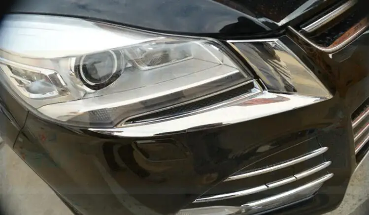 

Chrome Headlight Cover FOR Ford Escape Kuga 2013-2015 Head Light Accessories Trims