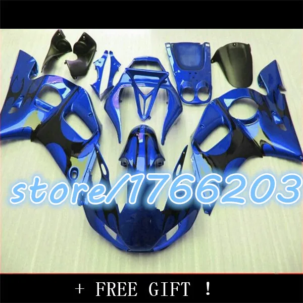 

98-02 для YZF R6 синий черный 1998 1999 2000 2001 YZFR6 98 99 00 01 02 YZF600 YZF-R6 Обтекатели глянцевые синие