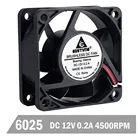 Вентилятор Gdstime, 12 В, 60 мм, 60x60x25 мм, 6 см, 6025, 2 контакта, охлаждающий вентилятор для ПК, ноутбука