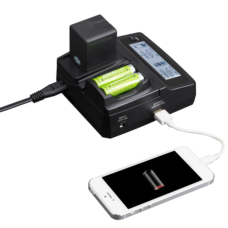 

LVSUN Camera Battery ED-BP1310 BP1310 BP-1310 Battery Camera+AA+Phone Car Charger USB Port For Samsung NX-10,NX100,NX20