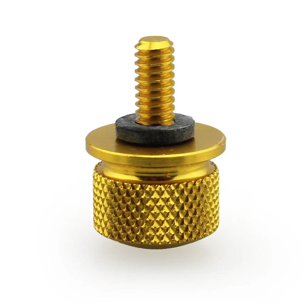 1/4&quot Knurled Seat Mount Bolt Screw Cap For Harley Touring Chopper Custom XL FX FLH |