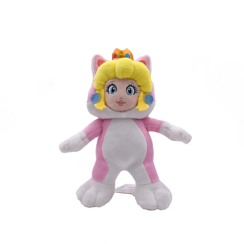 Cat Peach 5 стилей Аниме Super Mario Bros Кот Марио Луиджи Жаба, в форме персика розалина пелуче Кукла Плюшевая мягкая игрушка Рождественский подарок - Цвет: Cat Peach