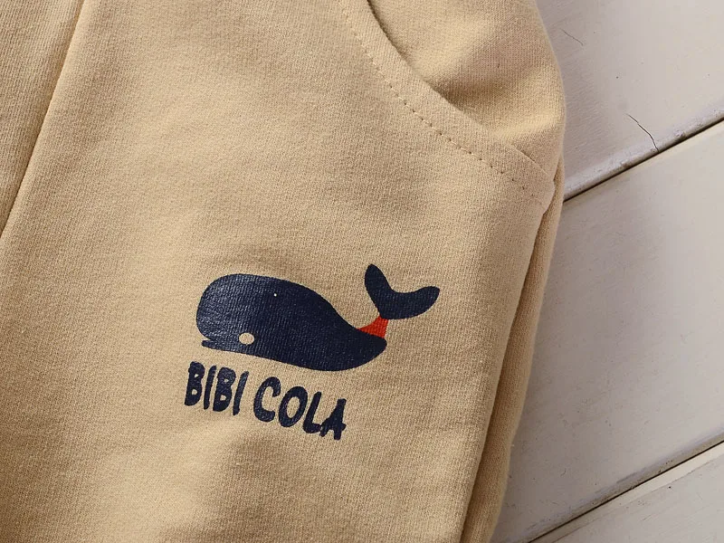 BibiCola/2017 весенне Осенняя одежда для маленьких мальчиков с рисунком топ + штаны 2 шт.