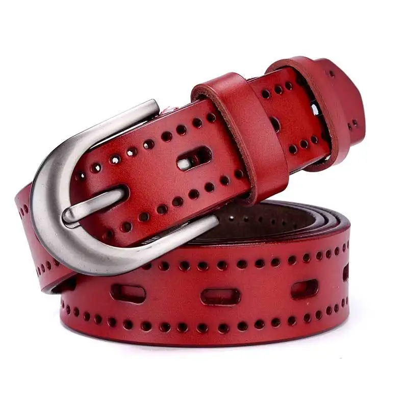 red CETIRI, роскошный бренд, подлинный ремень для женщин, модный, белый, красный, серебряный, в винтажном стиле, с вытянутой талией, широкие, женские ремни для джинсов - Цвет: red