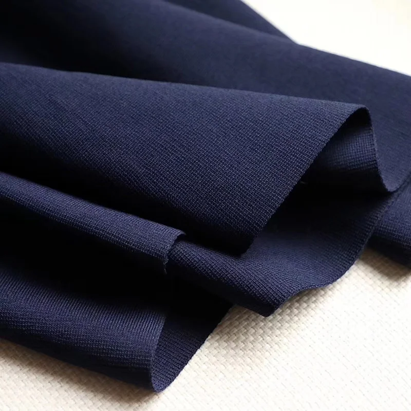 Summer 2019 New knitting Polo Shirt office Professional Wear Slim thin Zipper lapels Top summer dark Blue Wome | Женская одежда