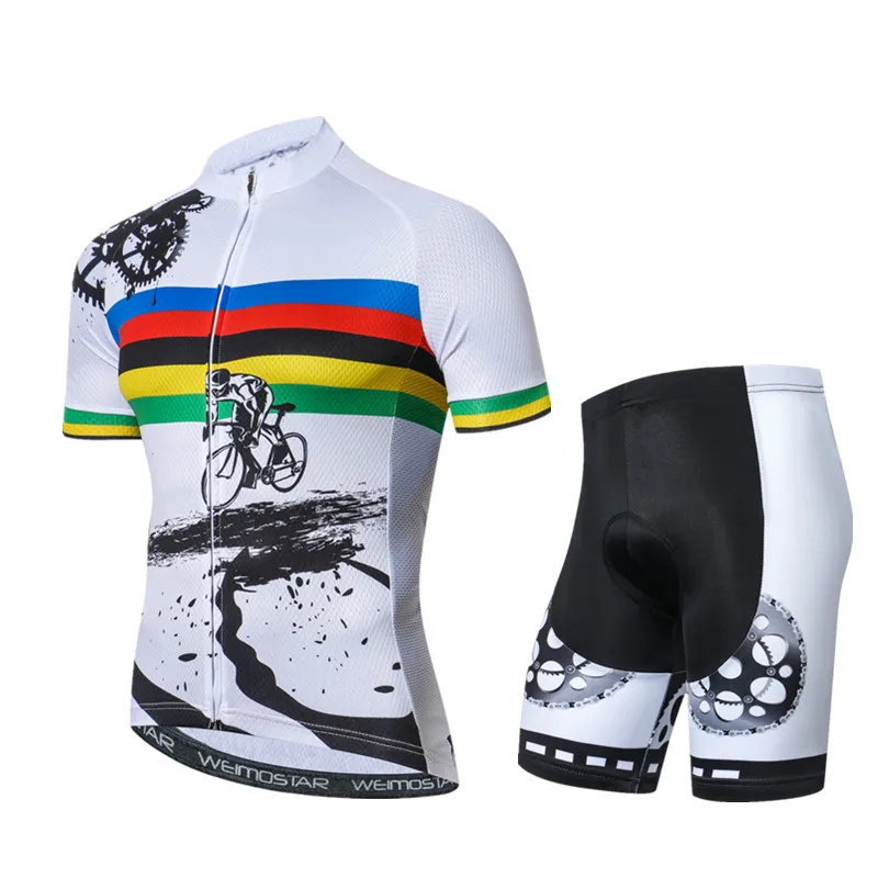Color 7 Weimostar бренд Pro Велоспорт Джерси набор мужской горный велосипед одежда Maillot Ciclismo дышащая команда Велосипедная одежда Ropa Ciclismo - Цвет: Color 7