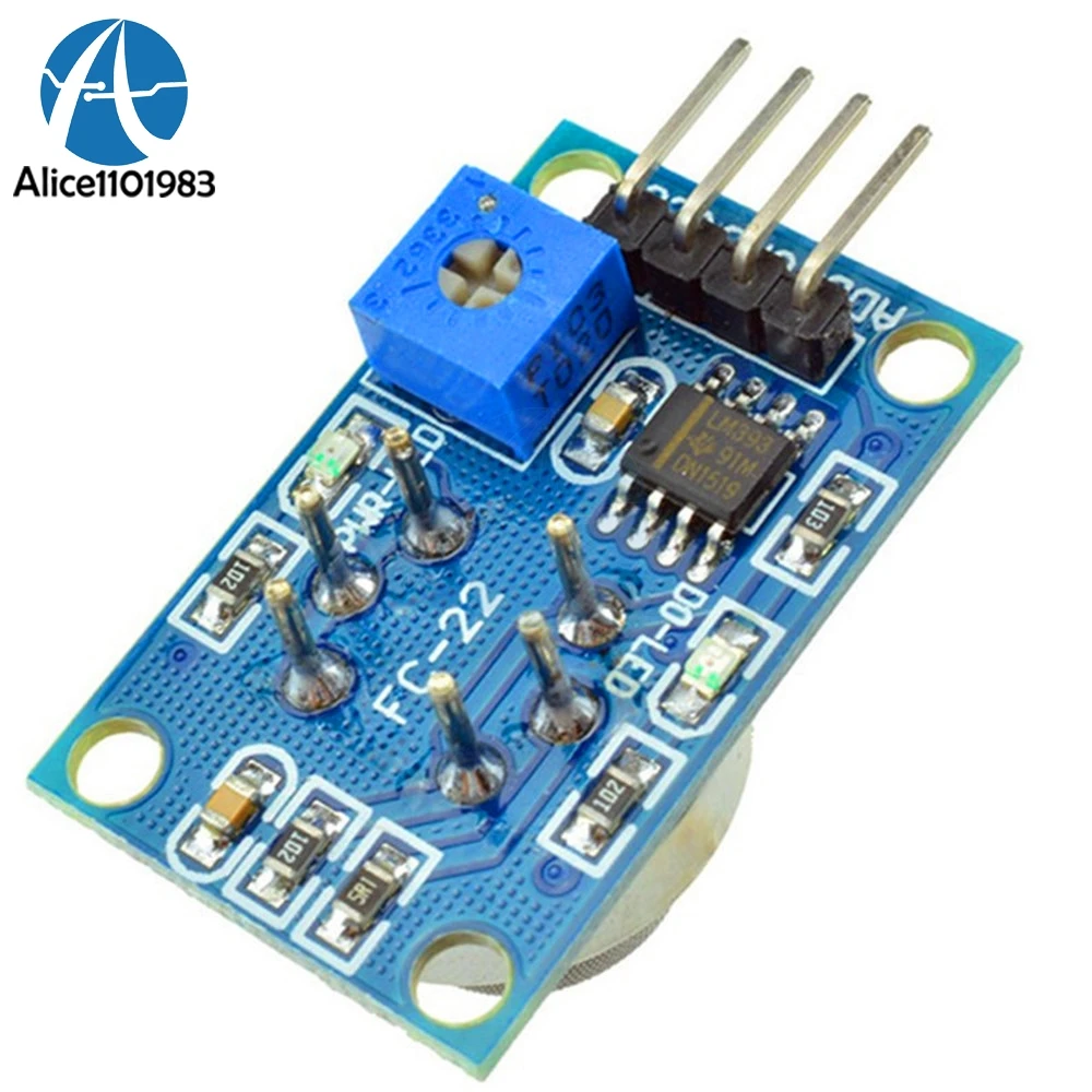 Плата модуля датчика газа MQ2 MQ 2 Обнаружение дыма и Бутана метана для Arduino DC 5 В 150 мА