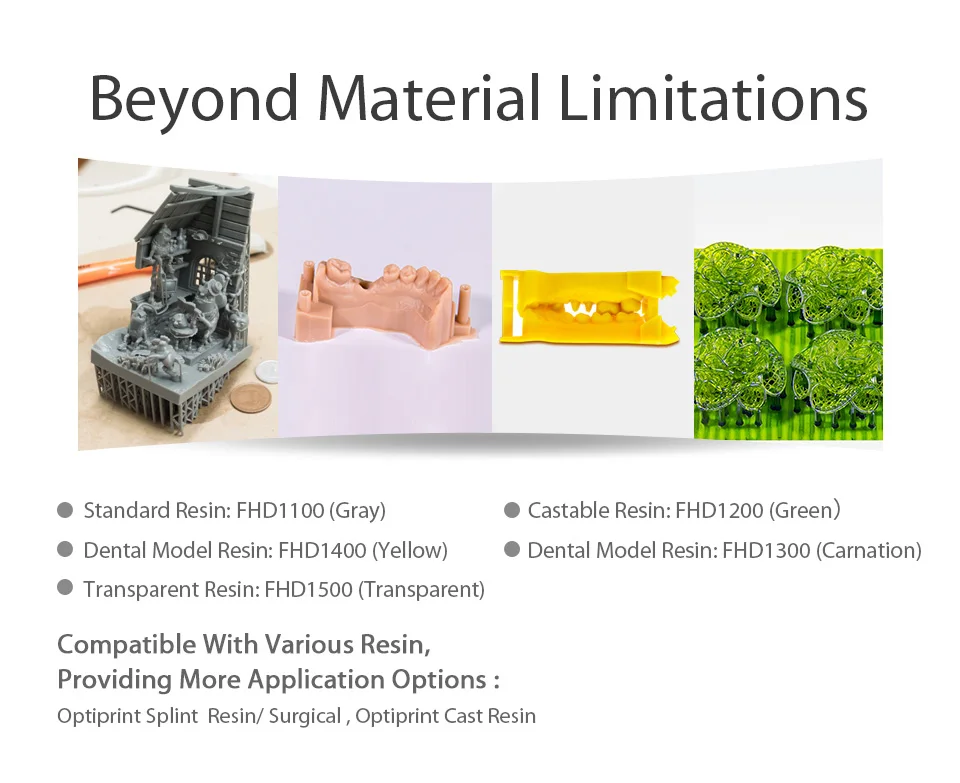 Flashforge Hunter DLP УФ принтер смолы 3d принтер с 500 г серый стандартный смолы бесплатно
