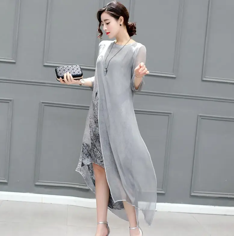 Новинка лета 2020 платья больших размеров для женщин льняные неправильной формы