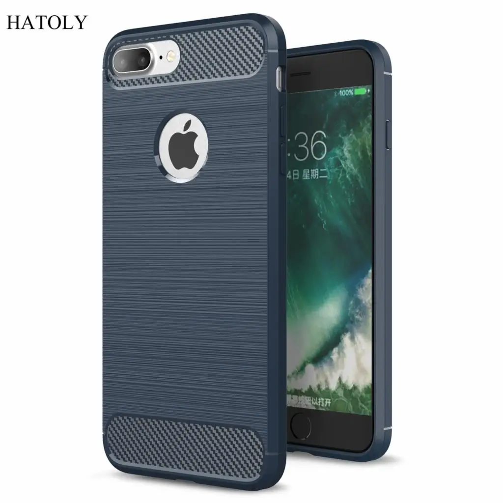 Чехол HATOLY для iPhone 7 Plus / 8 мягкий силиконовый чехол с ворсом из ТПУ Apple 5 дюйма |