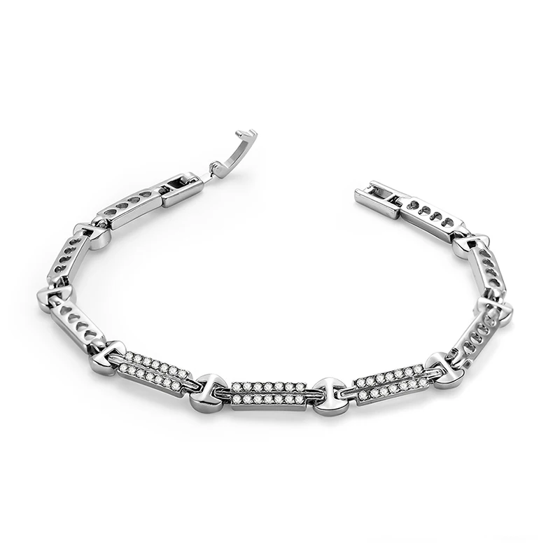 iMucci 2018 Trendy Hollow Alloy With AAA Cubic Zircon Charm Stone Bracelet Men Strand Bracelets Jewelry | Украшения и аксессуары