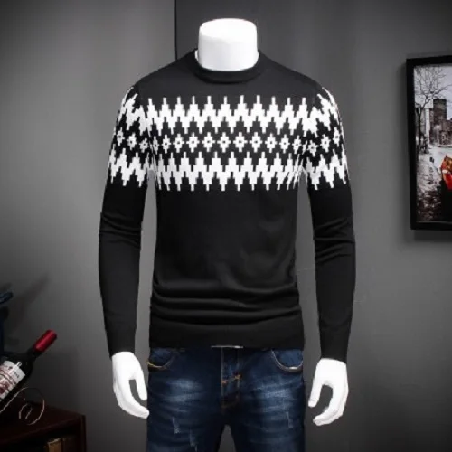 Новый Бренд Мужские Свитера Плед Мода Пуловеры Мужской Одежды Плюс Размер 3XL 4XL 5XL