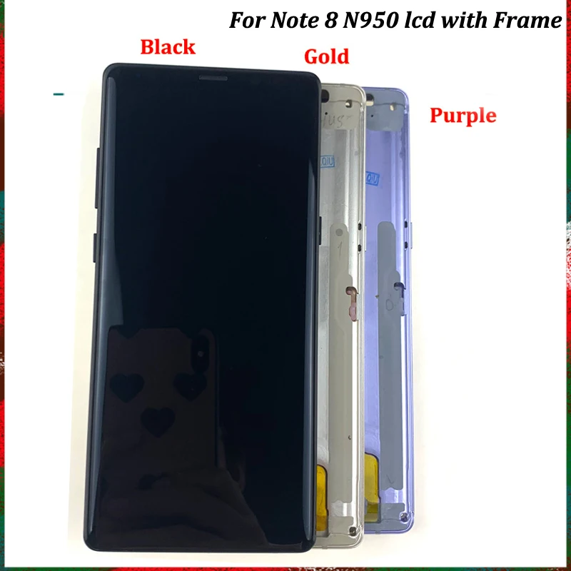 6 3 &quotдля SAMSUNG Galaxy Note8 lcd N950 N950F с рамкой Super AMOLED дисплей сенсорный экран Запасные
