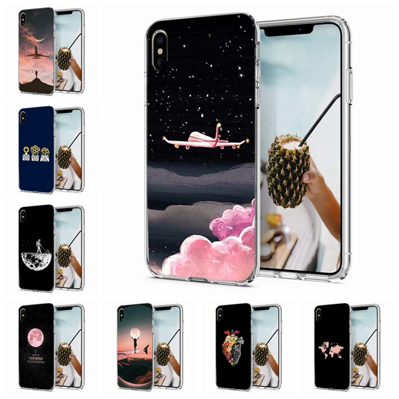 Забавный мягкий чехол из ТПУ для iPhone 7 8 Plus X 6 S прозрачный силиконовый XS Max XR Capa M138 |