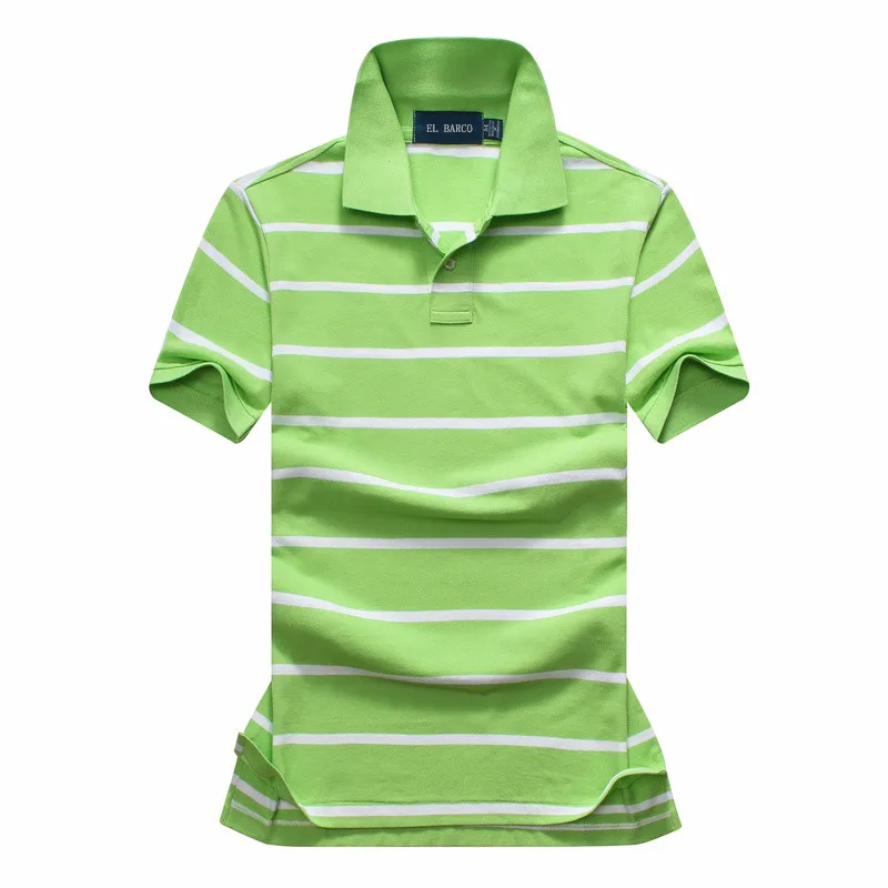 Летняя Повседневная рубашка поло для мужчин Трикотажная хлопковая футболка с