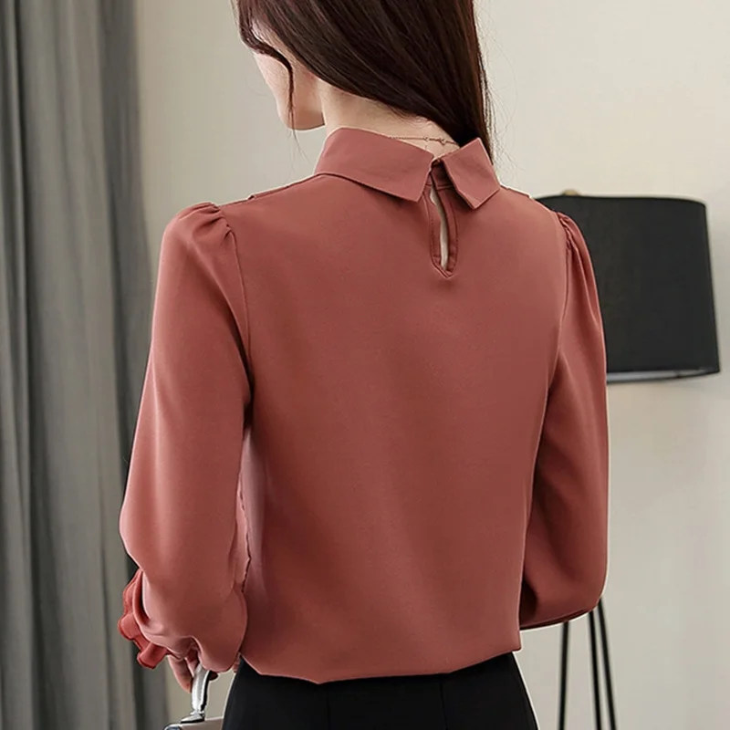 

New fashion Autumn Spring Women Womens Tops and Blouse Shirts Casual Chiffon Blouse Ladies Work Wear Office Blusas Femininas
