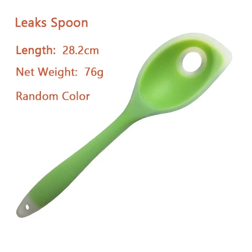 Leaks Spoon 1 шт силиконовая посуда для приготовления пищи ложка лопатка суп ковш Жаростойкие кухонные инструменты силиконовые инструменты для выпечки - Цвет: Leaks Spoon