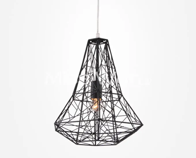 New! Wrought iron bird cage pendant light diamond modern brief E27 lamp holder apply in living room/bedroom | Лампы и освещение