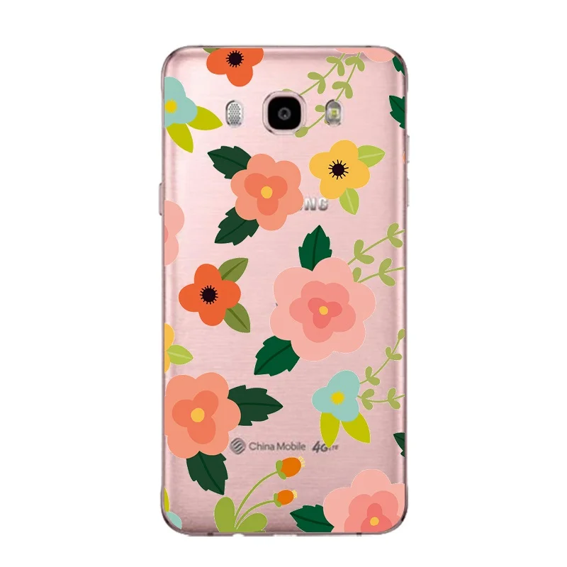 Мягкий прозрачный чехол из ТПУ для Samsung J3 J5 J7 S6 S7 S8 note8 A3 A5 C7 J2prime Strip Soccer Flower Cover