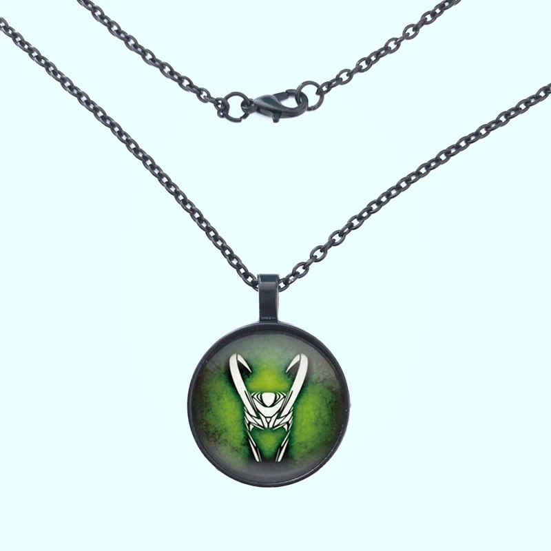 GDRGYB 2019 Loki God of Mischief стеклянное подвесное ожерелье винтажное массивное ювелирные
