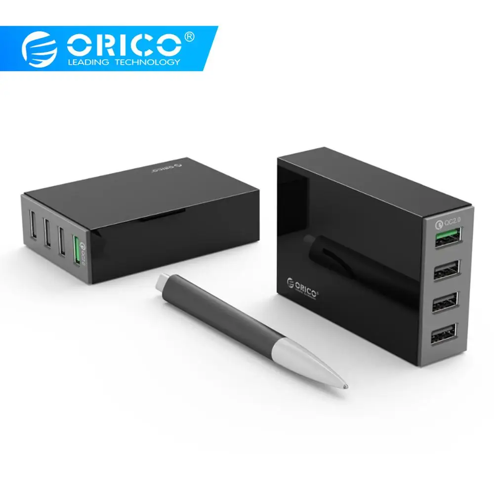 ORICO 4 порта QC2.0 Быстрая зарядка настольное USB зарядное устройство 5 в 34 Вт макс Быстрая зарядка зарядное устройство для мобильного телефона iphone x samsung s9