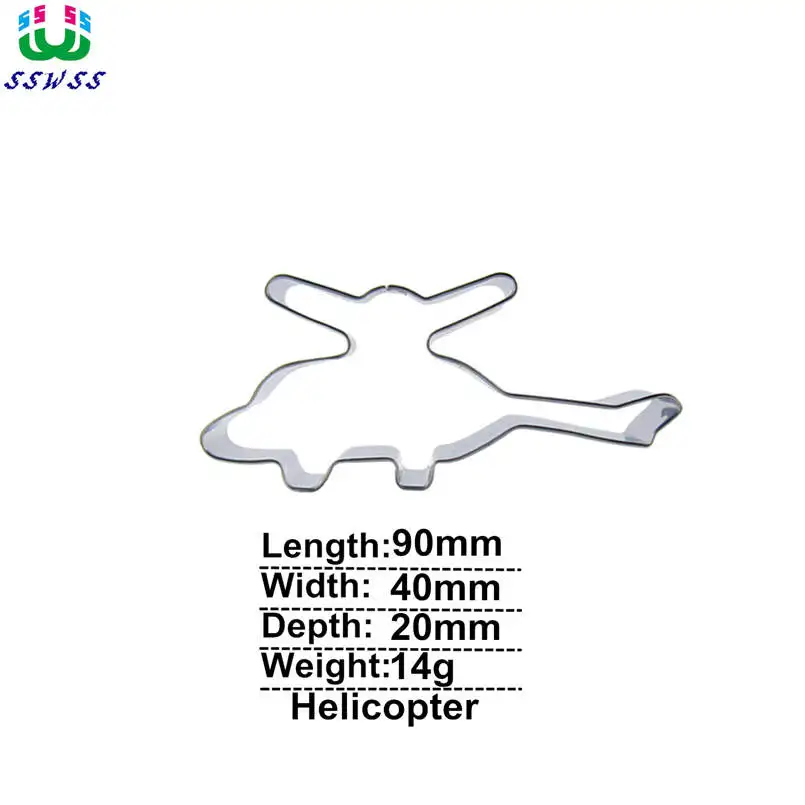 Форма для украшения торта из фонданта в виде атакующего вертолета - инструмент для выпечки печенья в форме военной машины, прямая продажа.