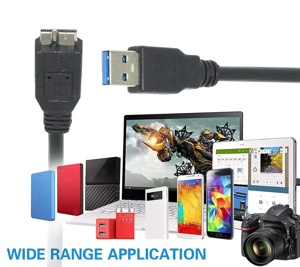 Высокоскоростной Кабель USB 3 0 A Micro B для внешних жестких дисков 50 см 2