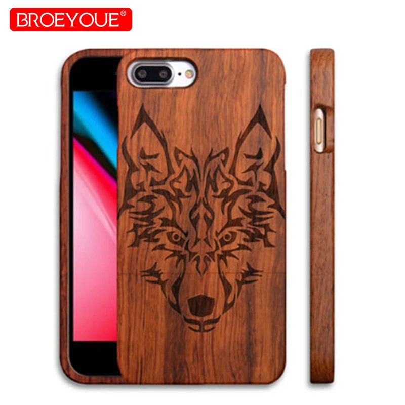 Luxury Designer Emboss Bamboo Phone Case For iPhone 7 8 6 6S Plus 5 5S SE X 100% Natural Full Wood Custom Carving Design |