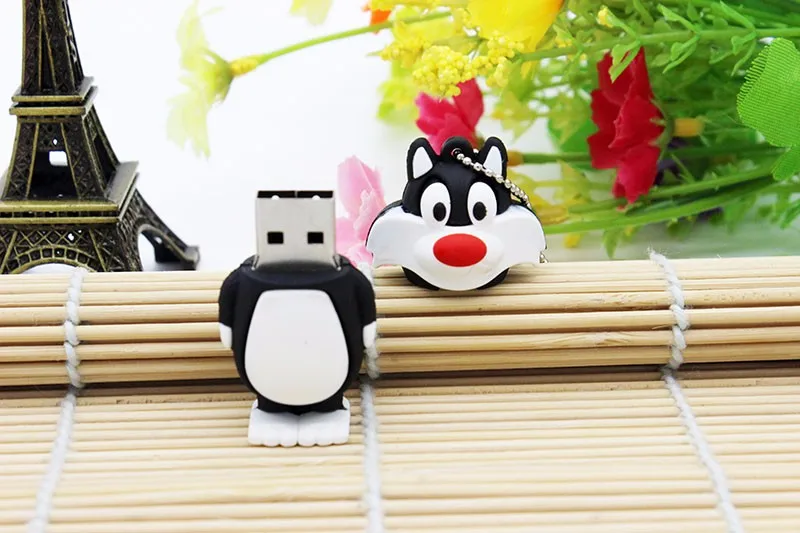 Флешка animal 4G dafy 8G Duck 16G Bugs Bunny 32G Crow Lion cat флеш-диск USB 2,0 U Disk Creativo pendrive Memory Stick подарок