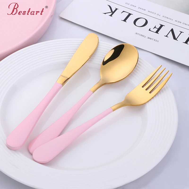 2 шт./комплект детские столовые приборы из нержавеющей стали|love spoon|stainless steel