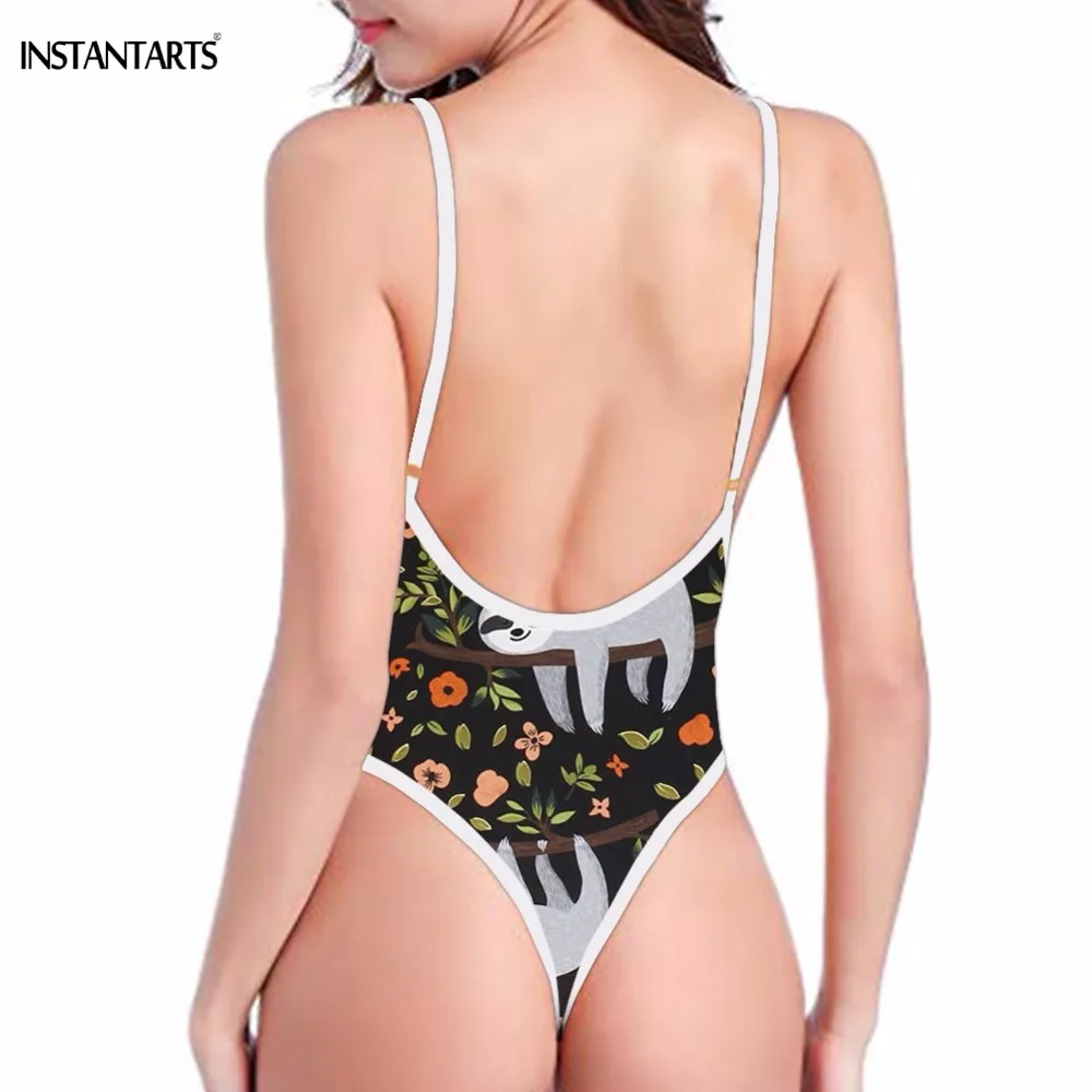 Женский слитный купальник INSTANTARTS Милая модель с животными летний монокини