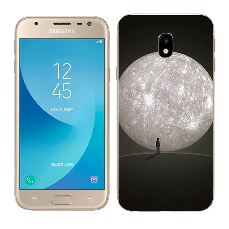 Чехол для Samsung Galaxy J3 2017 силиконовый чехол накладка с рисунком задняя крышка J330