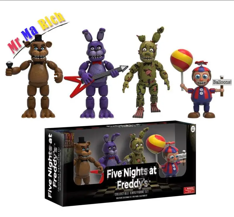 4 шт./лот ПВХ Five Nights At Freddy's экшн фигурка Fnaf Бонни Фокси Фредди Fazbear куклы аниме
