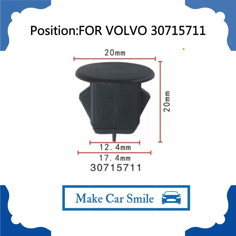 

x10pcs Door Trim Panel Clips For VOLVO OEM 11-16 S60 Trunk Lid Trim Clip 30715711