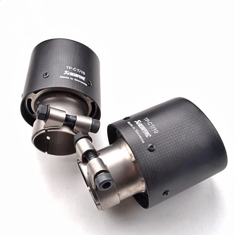 1 шт. на входе (54 мм) выходе (89 Akrapovic углеродный наконечник выхлопной