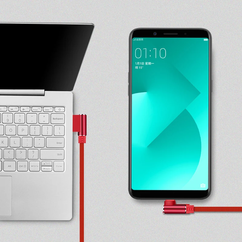 1 2 3 м кабель Micro USB А быстрое зарядное устройство usb шнур Suntaiho 90 градусов