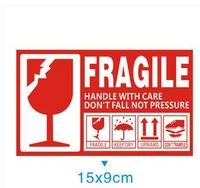 50pcs fragilekeep dryupwarddo not trample stickers label for care handle label packing caution stickers 9x15cm