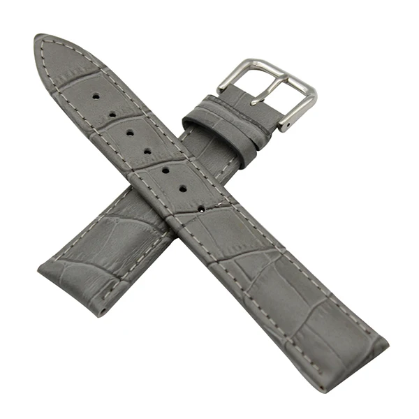 Grey Ремешок для часов из натуральной кожи Croco для часов Certina Victorinox, стальной ремешок с пряжкой, ремешок на запястье 18 мм, 19 мм, 20 мм, 21 мм, 22 мм, 23 мм, 24 мм - Цвет ремешка: Grey