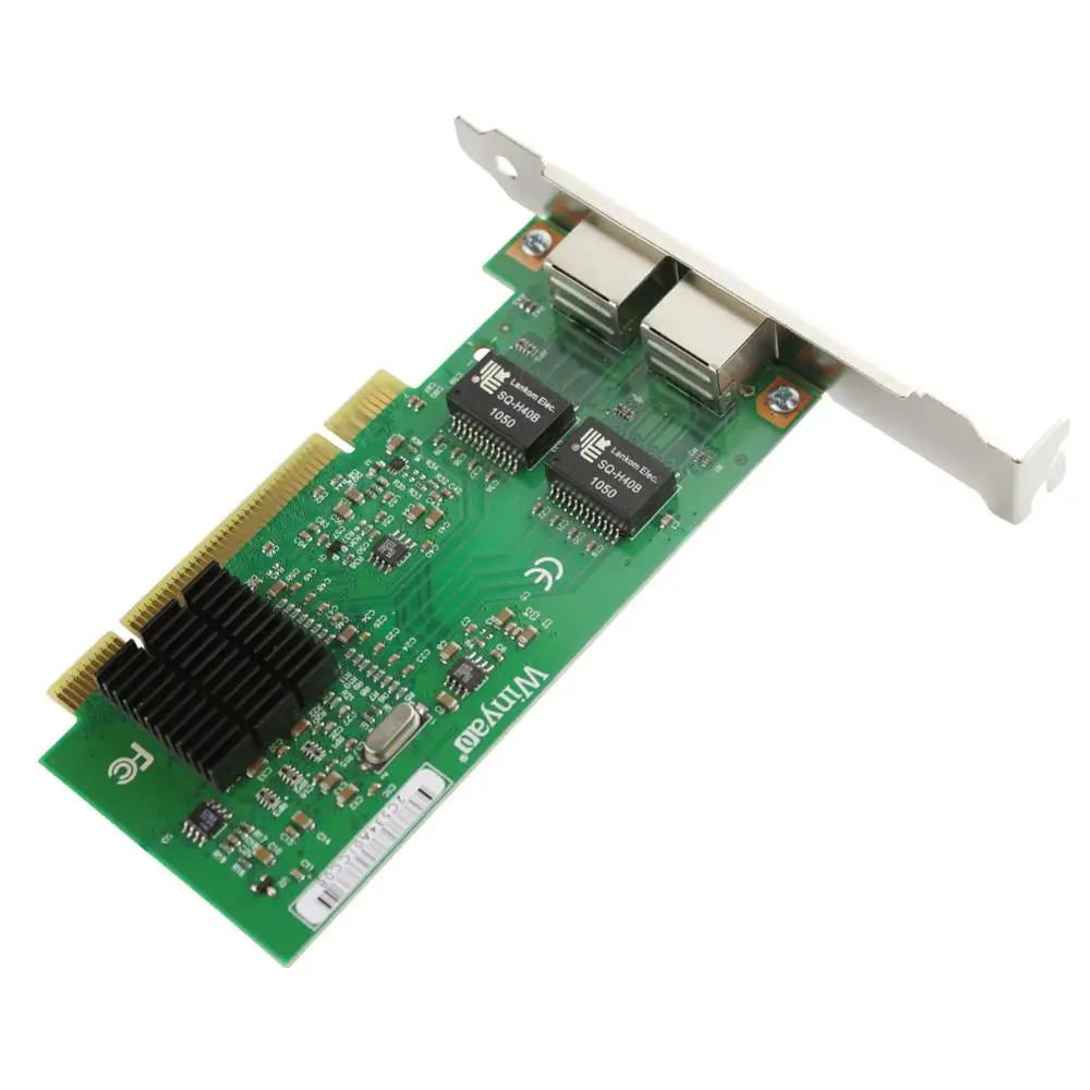 Winyao WY546T2 PCI двухпортовый гигабитный Ethernet сетевой адаптер карта PRO/1000 Мбит/с PWLA8492MT