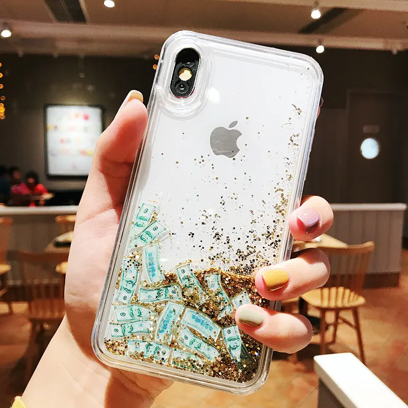 Чехол зыбучий песок для iPhone X Xs Max XR 7 8 Plus динамическая жидкость поликарбонат чехол