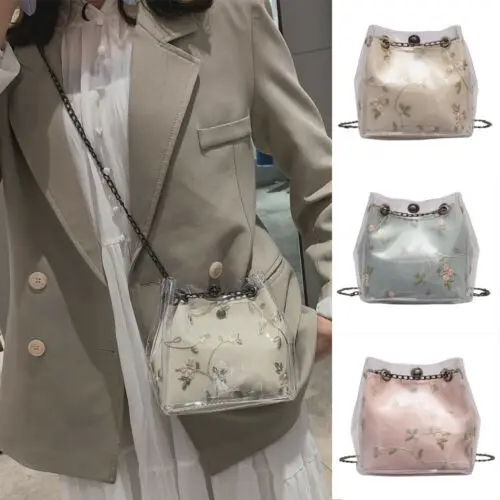 Модная вышитая сумка мешок через плечо для женщин мессенджеры дамская сумочка в