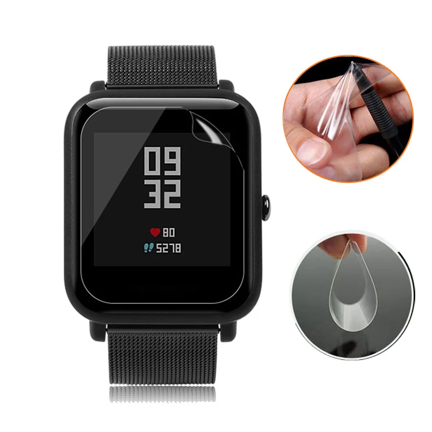 Мягкая Ультрапрозрачная защитная пленка против царапин для Xiaomi Huami Amazfit Bip Youth Edition
