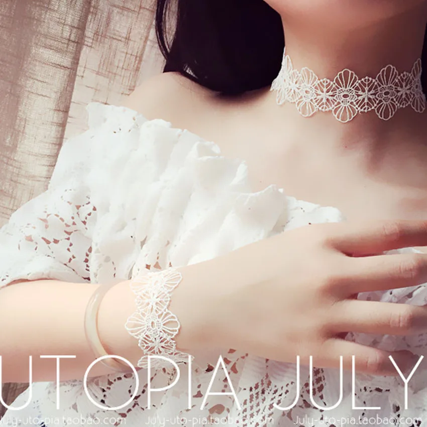 2017 Black Lace Choker Necklace for Women Flower Chocker Boho collar Summer Bijoux Femme Collier Collares | Украшения и