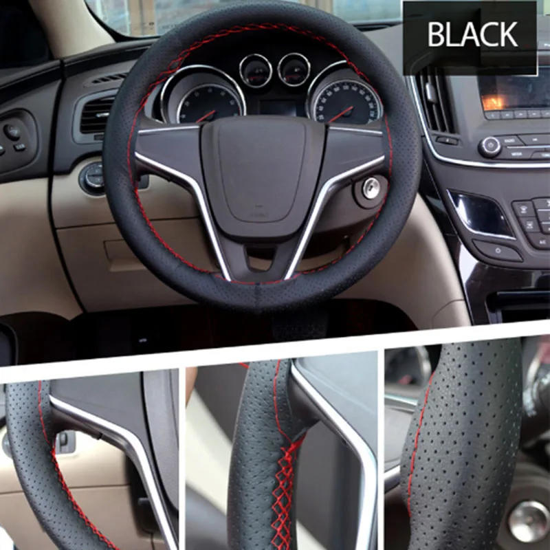 

DIY Steering Wheel Covers/ Soft Fiber Leather braid on the steering-wheel of Car With Needle and Thread Interior accessories